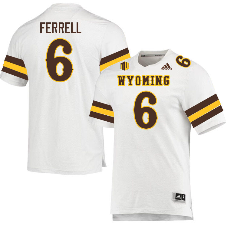 #6 Jamari Ferrell Wyoming Cowboys Jersey College Football Uniforms,Gears,Jerseys-White